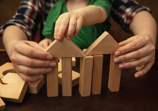 Juego de Casitas de madera