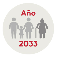 Ilustración de envejecimiento poblacional