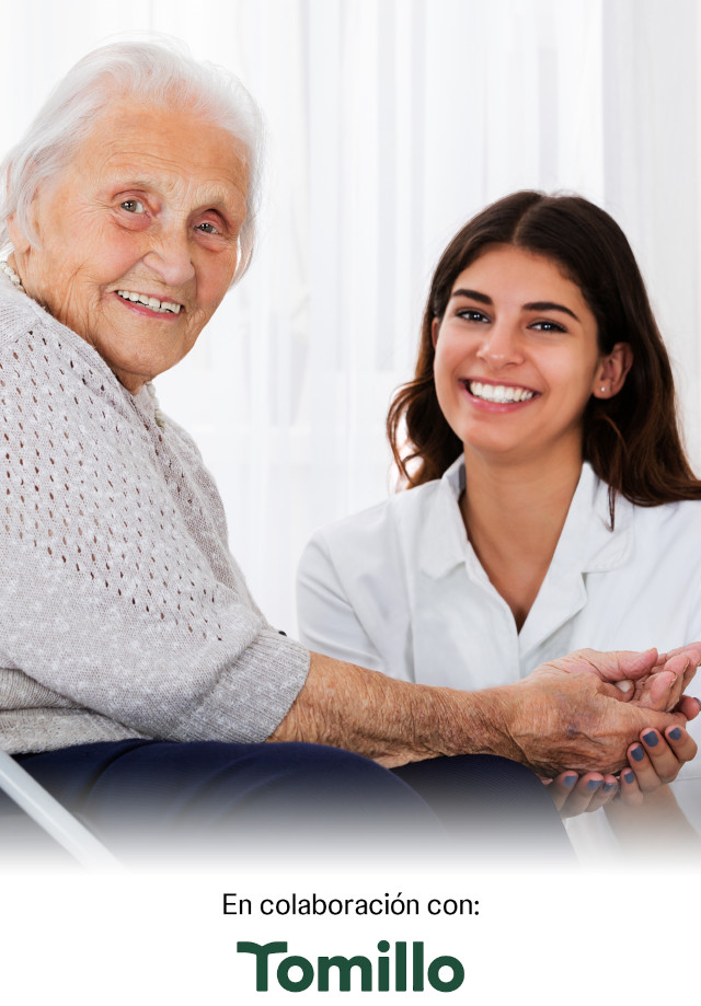 Anciana y cuidadora
