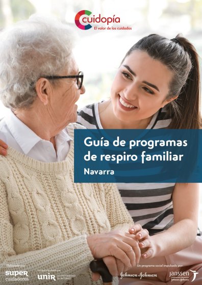 Portada guía de programas de respiro familiar de Navarra