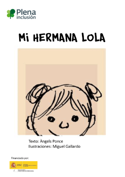 Portada del libro "Mi hermana Lola"